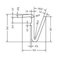 61-130-0 MODULAR SOLUTIONS SEALING PROFILE<BR>30 SERIES RETAINING INSERT, RIGID PANEL GASKET, 8'